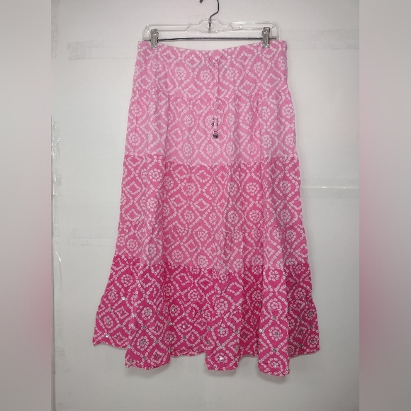 Liz Claiborne Dresses & Skirts - Liz Claiborne Pink and White A-Line Skirt Size (S)